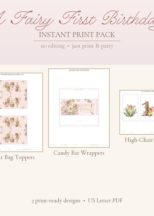 Fairy instant print party pack
